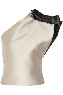 Lanvin One Shoulder Duchesse Satin Top - Lyst