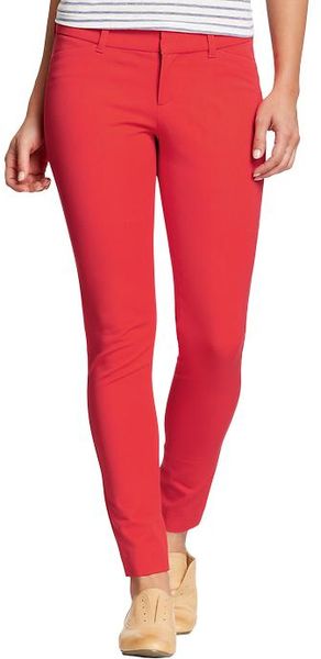 Old Navy The Diva Skinny Ankle Pants in Red (red aloud)