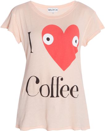 Wildfox I Love Coffee Tee Shirt - Lyst