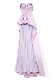 Zac Posen Mauveine Duchess Satin Gown - Lyst