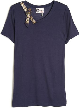 Lanvin Crystal Bow Top - Lyst