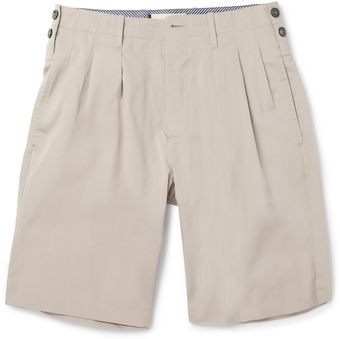 Marni Pleated Cotton Shorts - Lyst