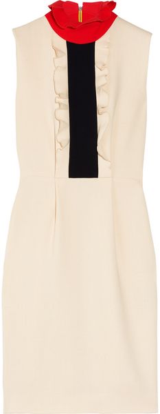 Roksanda Ilincic Ruffle Misa Wool-Crepe Dress - Lyst