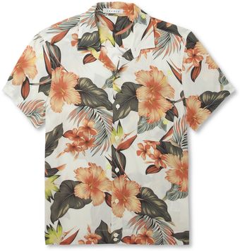 Sandro Floralprint Woven Shirt - Lyst