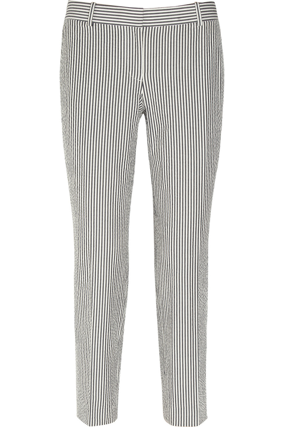 black and white striped capri pants