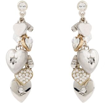 Martine Wester Valentine Heart Cluster Drop Earrings - Lyst