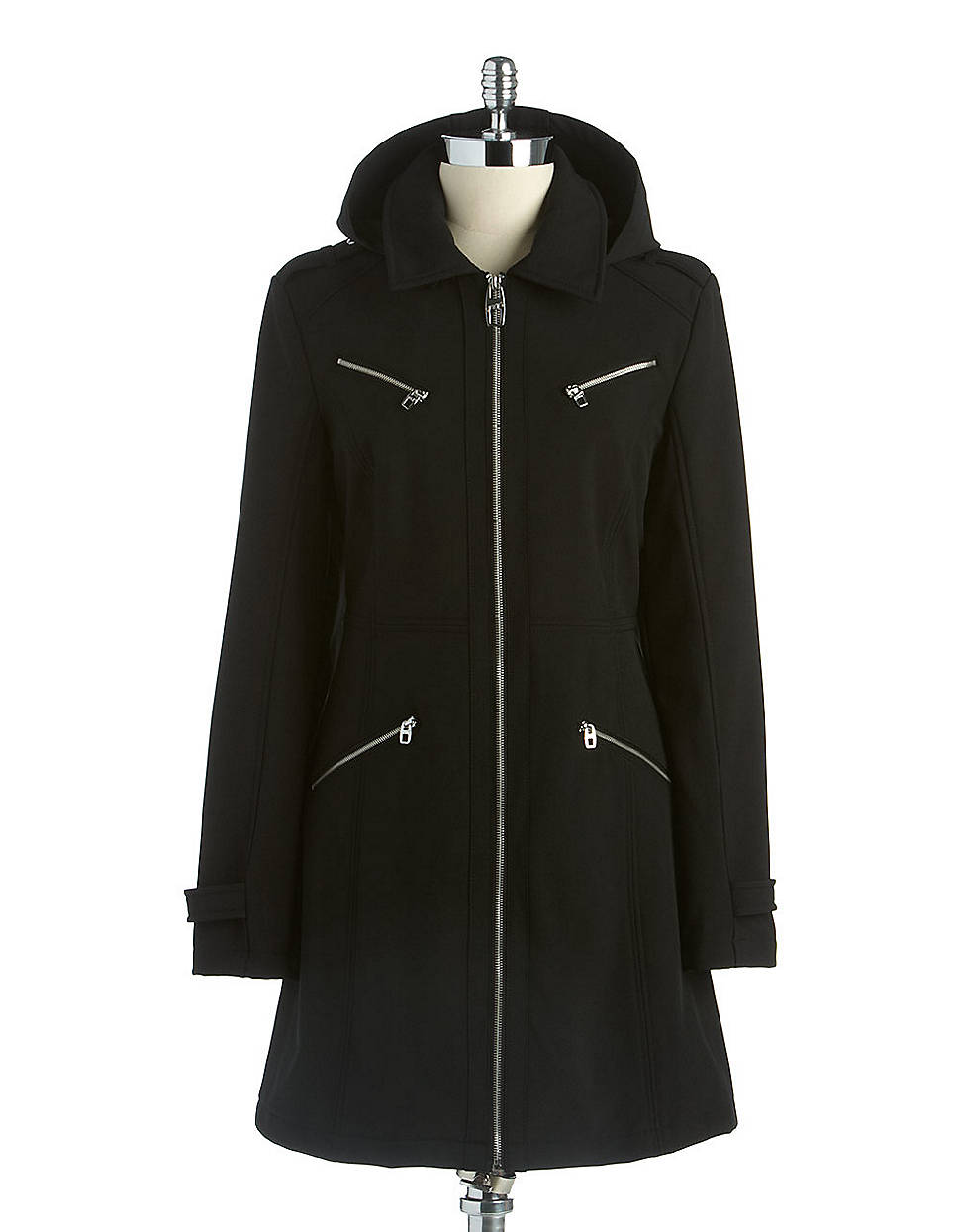 Miss Sixty Hooded Walker Coat in Black Lyst