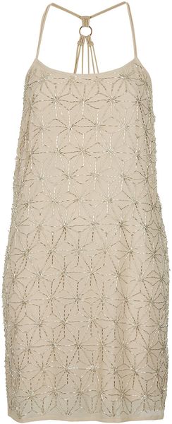 Topshop Hexagon Strappy Slip Dress - Lyst