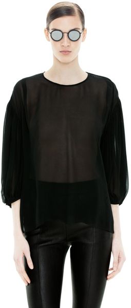 Acne Abbie Silk Black - Lyst