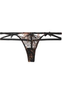 Agent Provocateur Zsa Zsa Swarovski Crystalembellished Lace Tanga Thong - Lyst