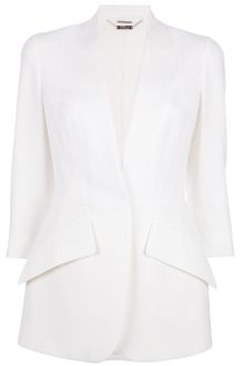 Alexander McQueen Leaf Crepe Basque Jacket - Lyst