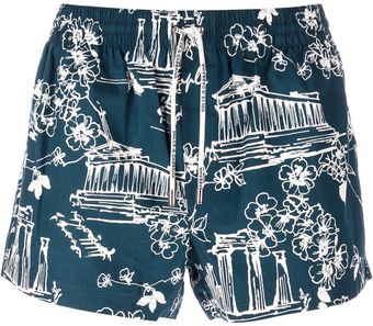Dolce & Gabbana Temple Print Swimming Short - Lyst