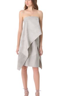 Donna Karan New York Strapless Origami Dress - Lyst