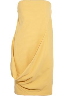 Nicole Farhi Strapless Piqué Cotton Dress - Lyst