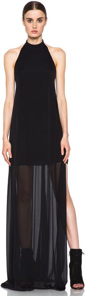 Theyskens' Theory Daller Fotel Silk Gown in Black - Lyst