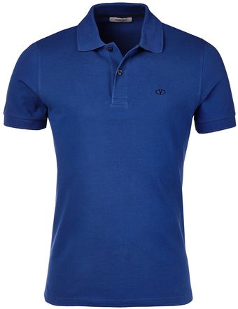 Valentino Polo Tshirt Blue - Lyst