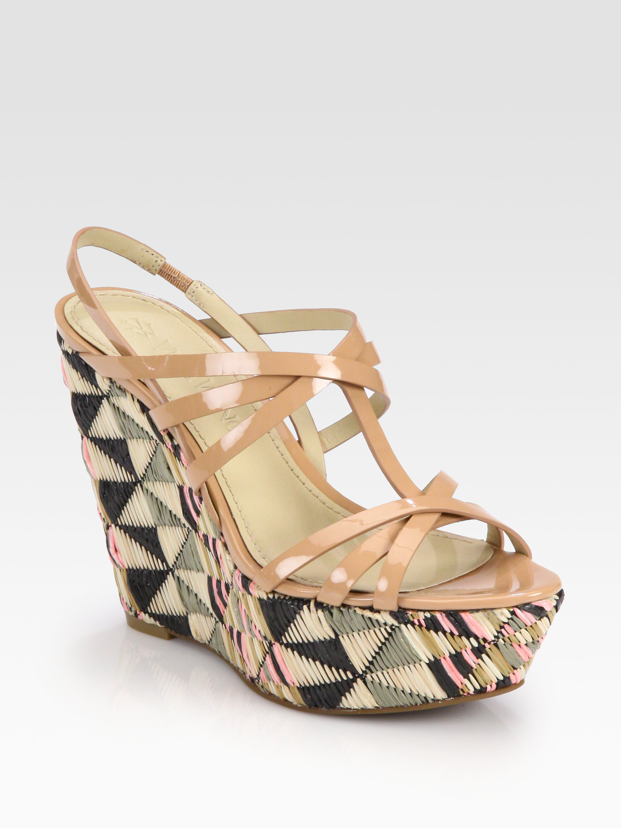 lavender wedge heels
