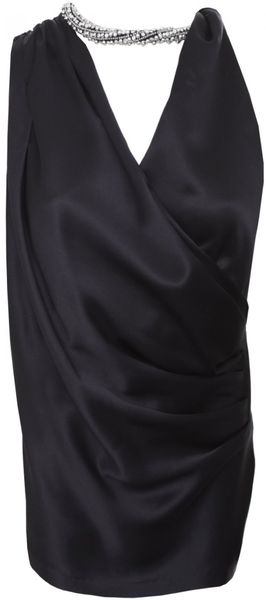 Viktor & Rolf Embellished Collar Silk Top Black - Lyst