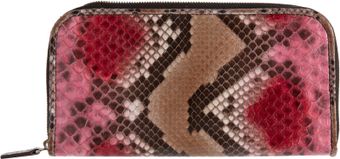 Zagliani Python Animalier Zip Around Wallet - Lyst