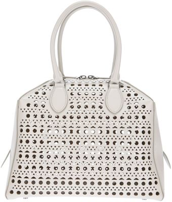 Alaïa Perforated Leather Bag - Lyst