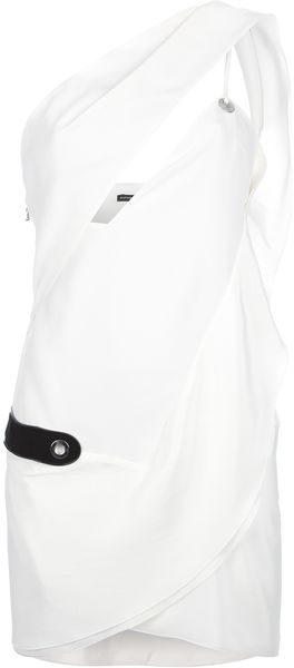 Anthony Vaccarello Cutaway Panel Dress - Lyst