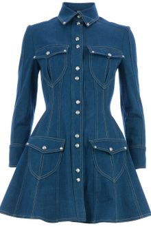 Balmain Denim Shirt Dress - Lyst