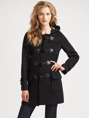 Burberry Brit Wool Duffle Coat - Lyst
