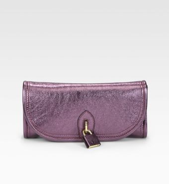 Burberry Prorsum Prorsum Mayfield Metallic Leather Clutch - Lyst