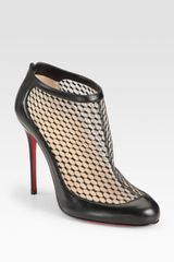 Christian Louboutin Anna May Lace Leather Ankle Boots