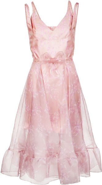 Christopher Kane Double Strap Ruffle Dress In Pink Lyst 