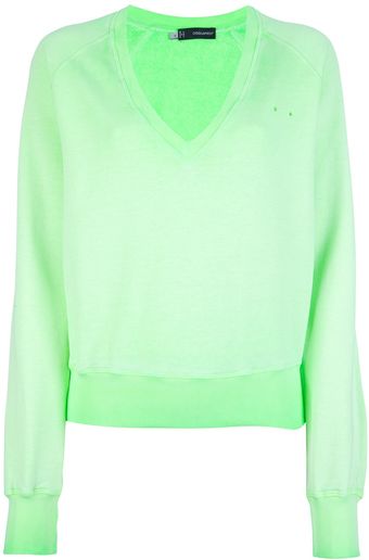 DSquared2 Plunge Neck Sweatshirt - Lyst