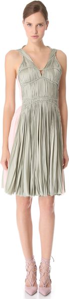 J. Mendel Sleeveless Pleated Dress - Lyst
