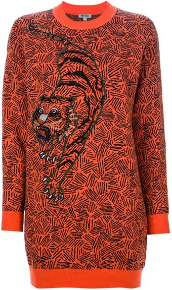 Kenzo Tiger Dress - Lyst