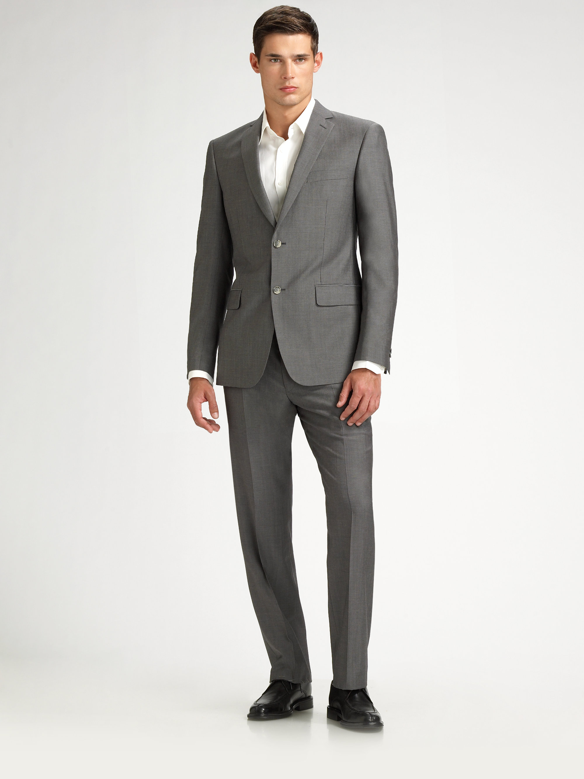 Michael Kors Classic Wool Suit In Gray For Men Charcoal 