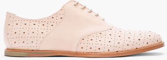 Opening Ceremony Blush Perforated Leather Oxfords - Lyst