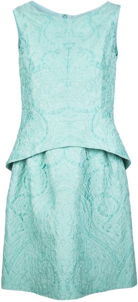 Oscar de la Renta Jacquard Dress - Lyst