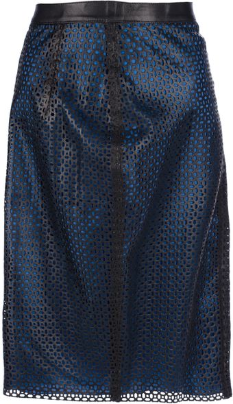 Pierre Balmain Laser Cut Skirt - Lyst