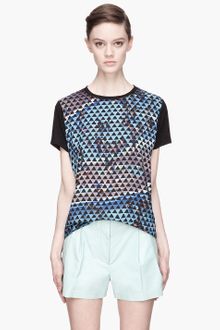 Proenza Schouler Blue and Black Poolside Collage Tshirt - Lyst