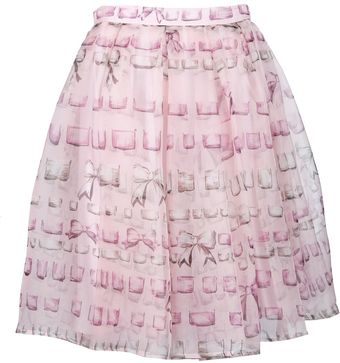 RED Valentino Bow Print Skirt - Lyst