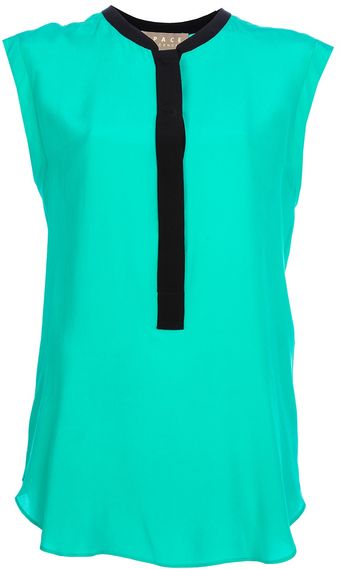 Space Sleeveless Bicolour Shirt - Lyst
