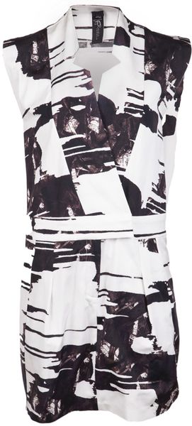 Zero + Maria Cornejo Wood Block Print Dress - Lyst