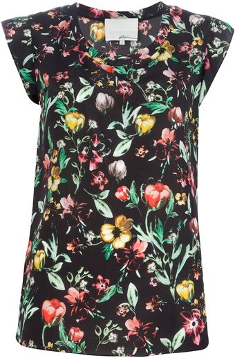 3.1 Phillip Lim Floral Printed Top - Lyst