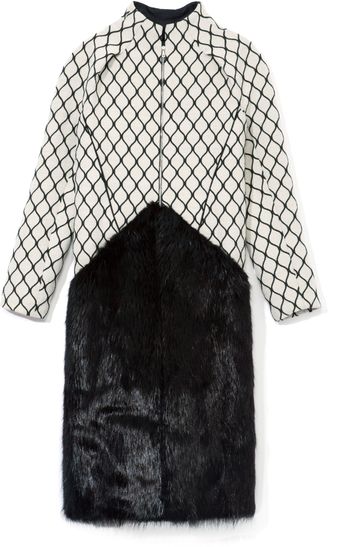 Bibhu Mohapatra Mosaic Beaver Coat - Lyst