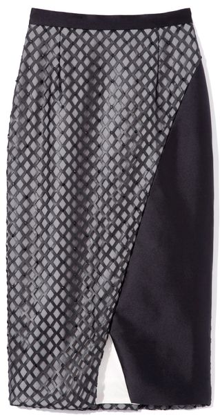 Bibhu Mohapatra Laser Cut Leather Pencil Skirt - Lyst