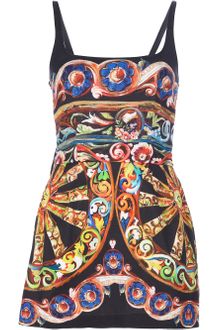 Dolce & Gabbana Printed Mini Dress - Lyst