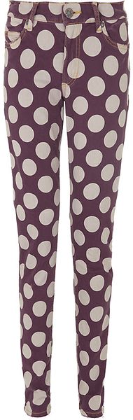 House Of Holland Polka Dot Skinny Jean - Lyst