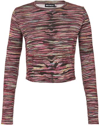 House Of Holland Striped Crop Top - Lyst
