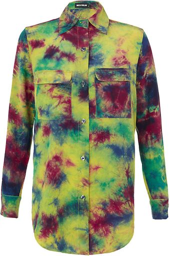 House Of Holland Tie Dye Silk Shirt - Lyst