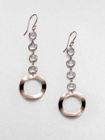 Ippolita Rosé Lollipop and Wavy Disc Clear Quartz Earrings - Lyst