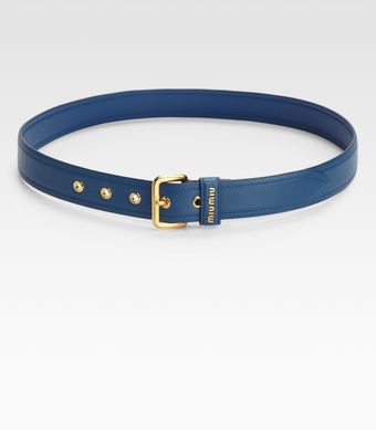 Miu Miu Cinture Leather Belt - Lyst